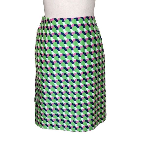 NEW Melly M Green and Pink Preppy Pencil Skirt Size 2 NWT - Picture 1 of 11